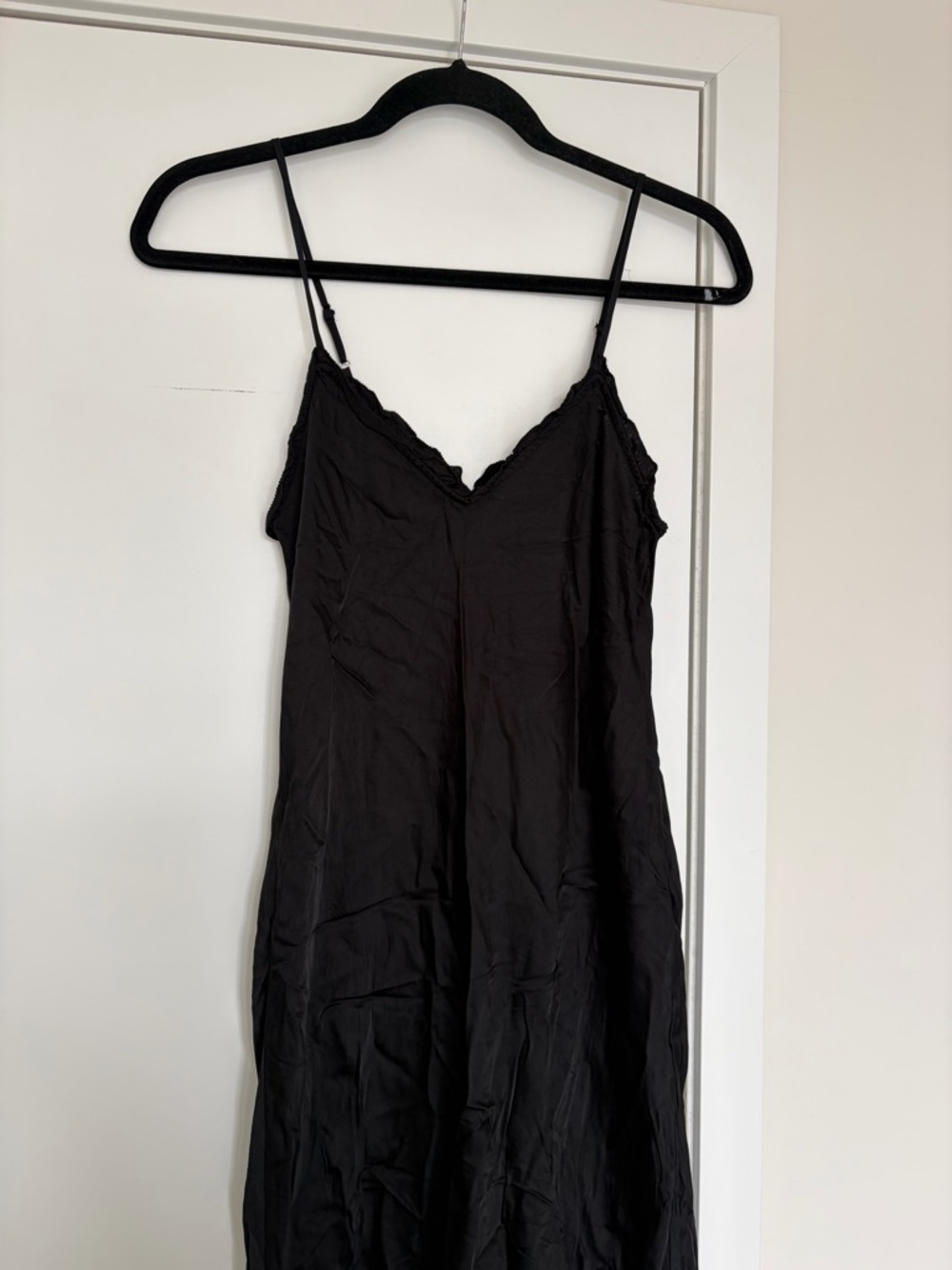 Wilfred Black Slip Midi Dress